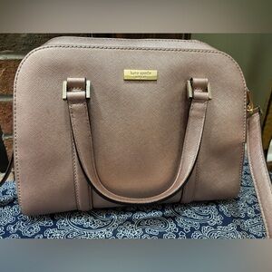 EUC Kate Spade Cedar Street Maise Metallic Rose Gold Satchel Crossbody Bag